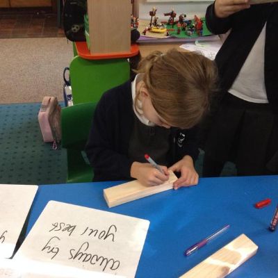 Candle group preparing activities for the children