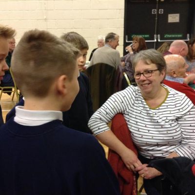 KS2 singing carols for the village Soup and Pud club